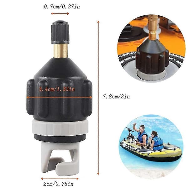 SUP Adapter Konventionel Luftpumpe SUP Adapter til Kompressor Luftpumpe Konverter til Kano Kajak Paddle Board Oppustelig Båd Standardventil Adapter Bl