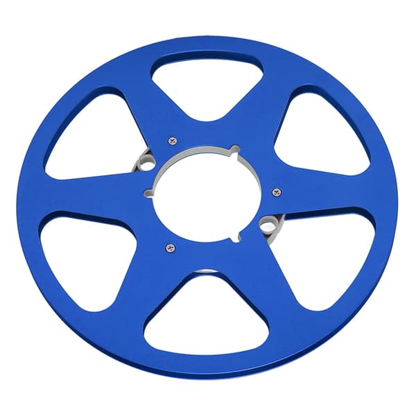 1/4 10 tommer tom båndspole Nab Open Reel Audio Aluminiumlegering 6 vindmodstandshuller Tom båndspole til optagelse Blå