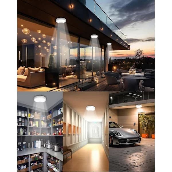120 LED Loftlampe med Bevægelsessensor, Batteridrevet, USB-kabel