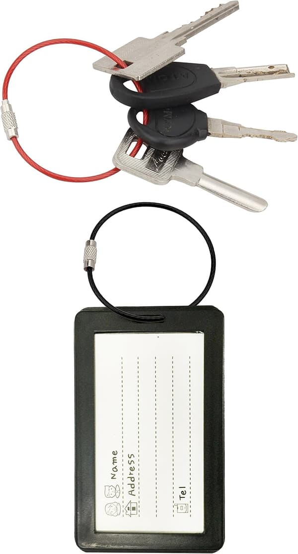 Nøgleringe, 6-pak 6,3 tommer 2 mm rustfrit stål trådringe kabel L