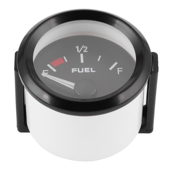 2-tommers brændstofmåler med hvid belysning og flydesensor, universal til 12V benzinbiler