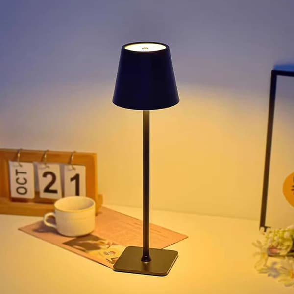 LED Table Lamp with Touch & Rechargeable Function Black 200_tfrf Black 200 200 Black 200 Svart