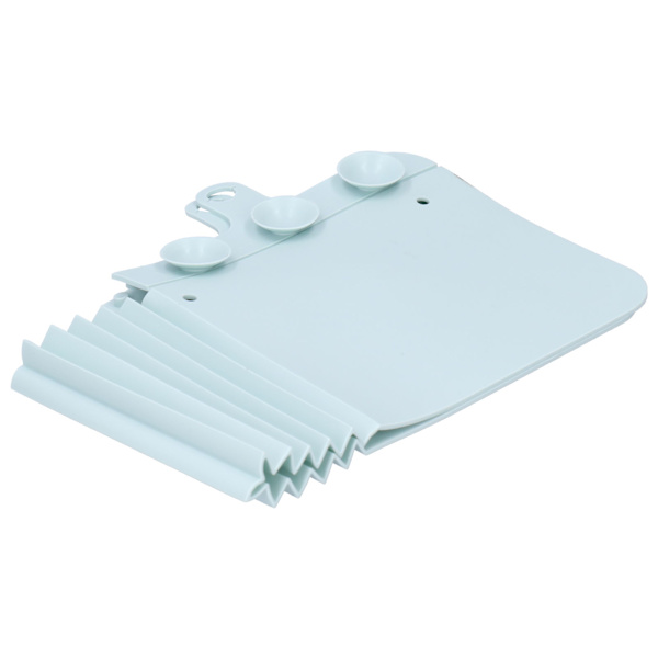 Foldable Sink Splash Guard with Suction Cups Water Repellent Board Kitchen Accessory Light Blue