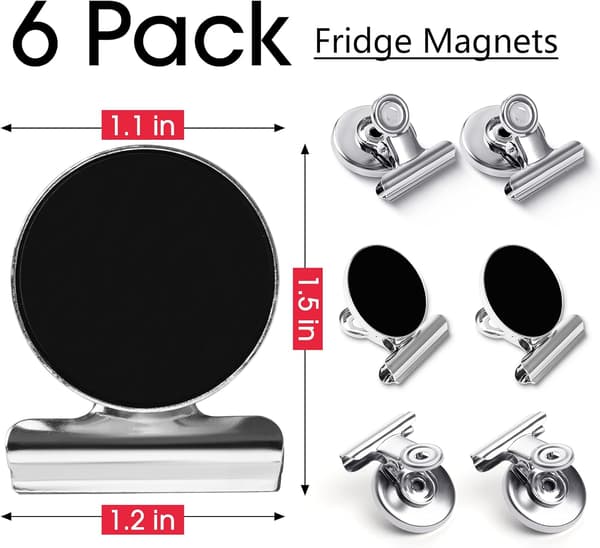 12-pakning sølvmagneter til kjøleskap, kjøleskapsmagneter, magneter