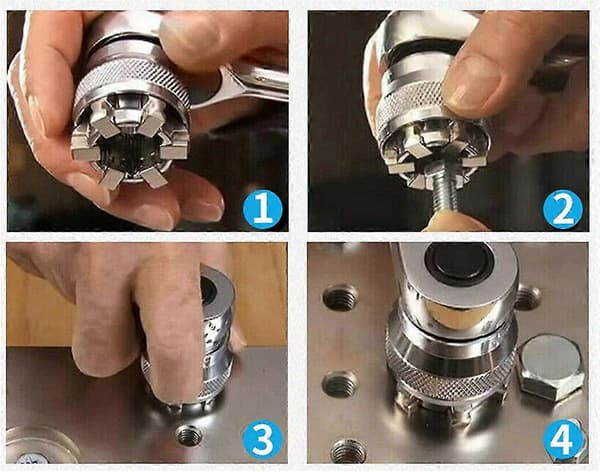 Justerbar topnøgle Universal topnøgle Magisk justerbar topnøgle Adaptiv all-passende multidrilltilbehør Adaptertopnøgle passer til alle standarddrev
