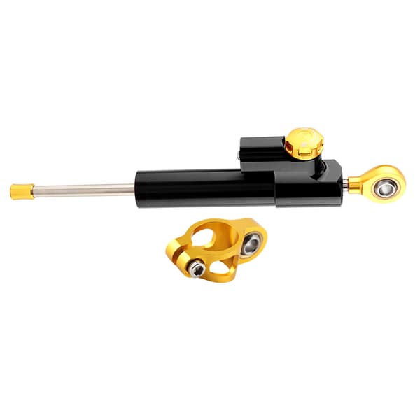 Universal Motorsykkel Styre Aluminiumlegering Styredemper Stabilisator Sikkerhetskontroll (Svart)