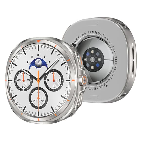 Protective Zinc Alloy Case Compatible with Samsung Galaxy Watch 8 (40mm) - Scratch Protection, Shockproof Shell Titanium Titanium Titanium