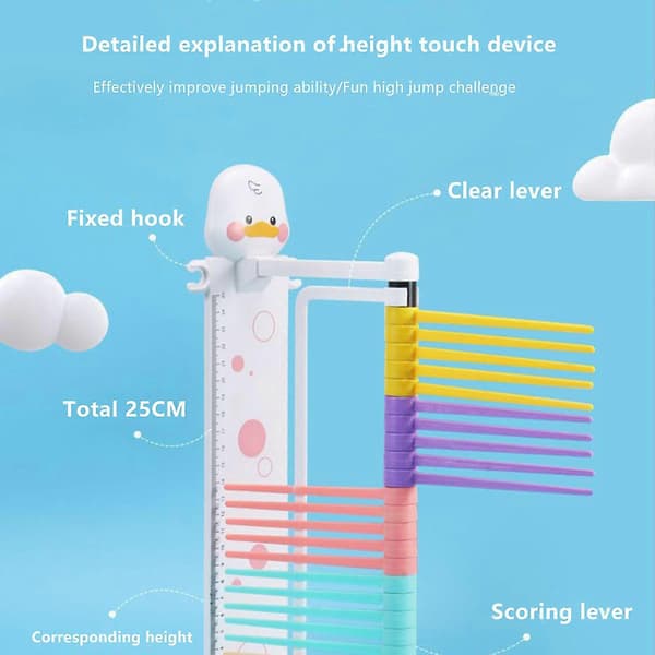 Vertical Jump Measuring Instrument for Children, Vertical Jump Trainer Measuring Tool with Adjustable Height