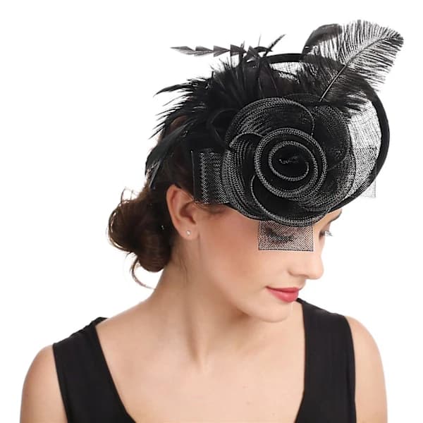Blomsterfjer Hårbånd Hårtilbehør Bryllup Hovedbeklædning Damer Konkurrence Royal Ascot Bryllup