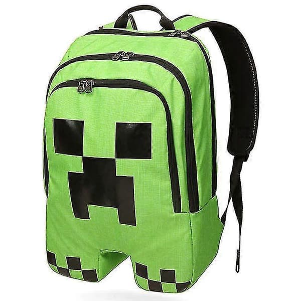 Minecraft School Backpack Creeper Waterproof Boy Sports Storage Bag