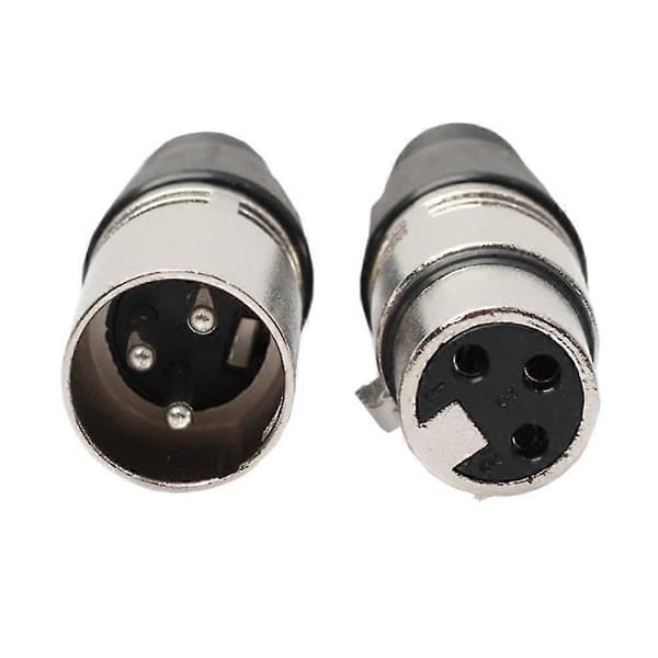 10 pcs XLR 3-pin Fe Mic Plug O Microphone Cable Connector