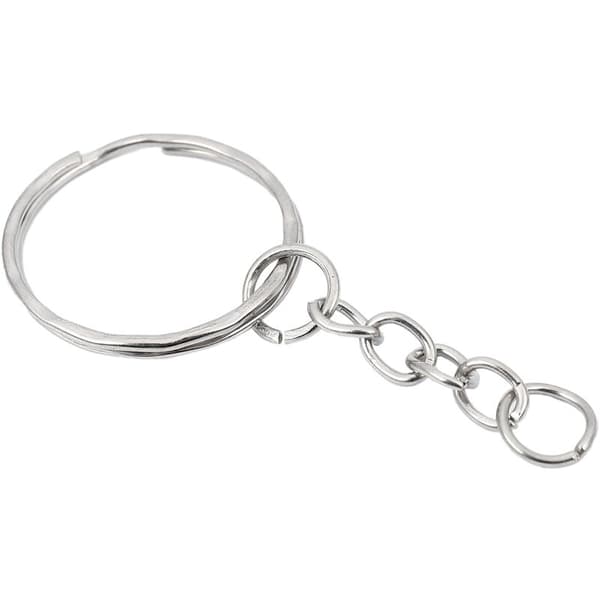50x Ring 25mm til nøglering nøglekæde 30mm metal DIY