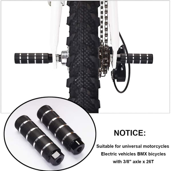 Sæt med 2 skridsikre pedaler i aluminiumslegering til cykel, sort, 2