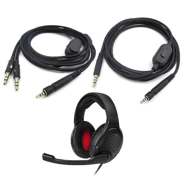Kompatibel med Sennheiser GAME ZERO PC 373D GSP350 500 600 hovedtelefon Double plug version