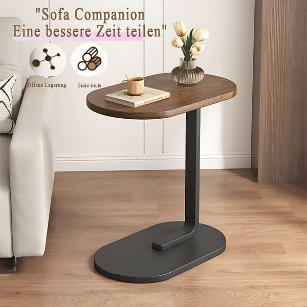 C-shaped Side Table, 360° Swivel & Flip-Top C-shaped End Table, Mobile C Side Tables that Slide Under, Laptop Stand Coffee Table for Sofa/Bed 45x30x60cm 45x30x60cm