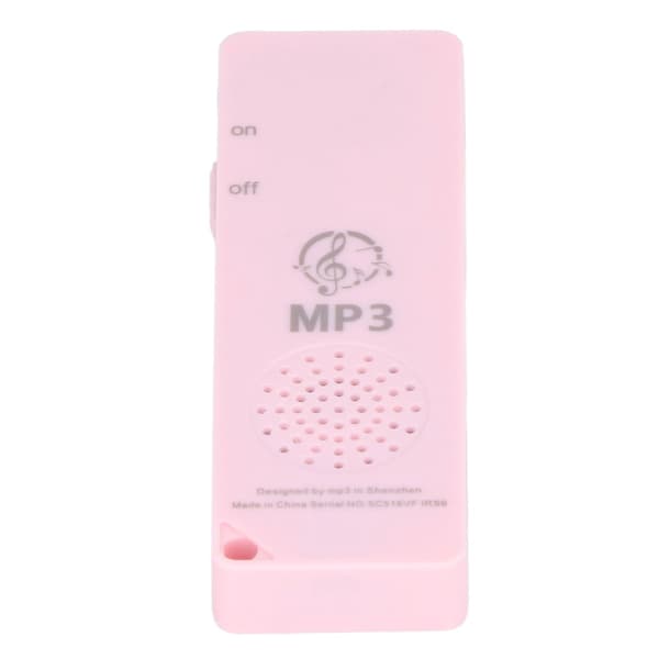MP3-spiller tapsfri lydkvalitet multifunksjonell bærbar støtter 64 GB minnekort Mini MP3 for studenter rosa