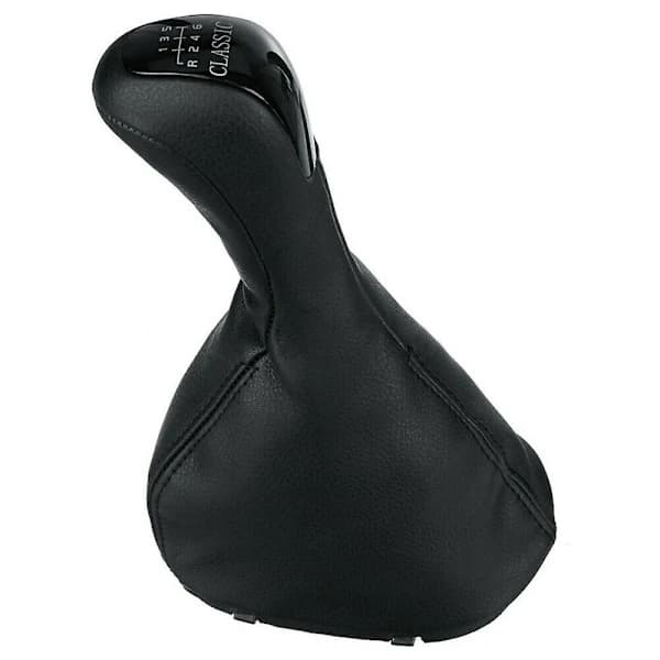 6-trins gearknop PU & manchet Sort til C-klasse W203 2000-2006