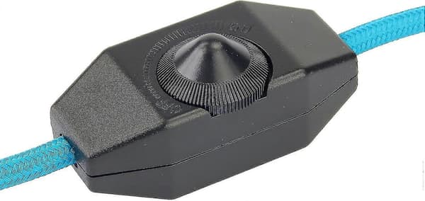 1-60W LED-dæmper Dæmpbar (drejedæmper) LED-dæmper, Tænd/sluk, 220-230V, CE In-line-afbryder, Sort