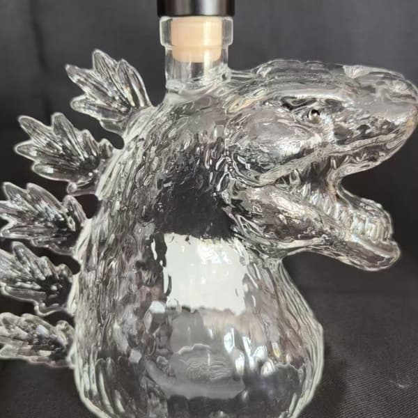 Transparent Godzilla Whiskey Bottle | Monster Display Collectible Bottle C C