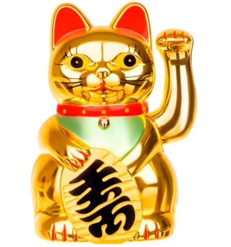 Maneki-neko - Heiluttava kissa Kulta Guld gold