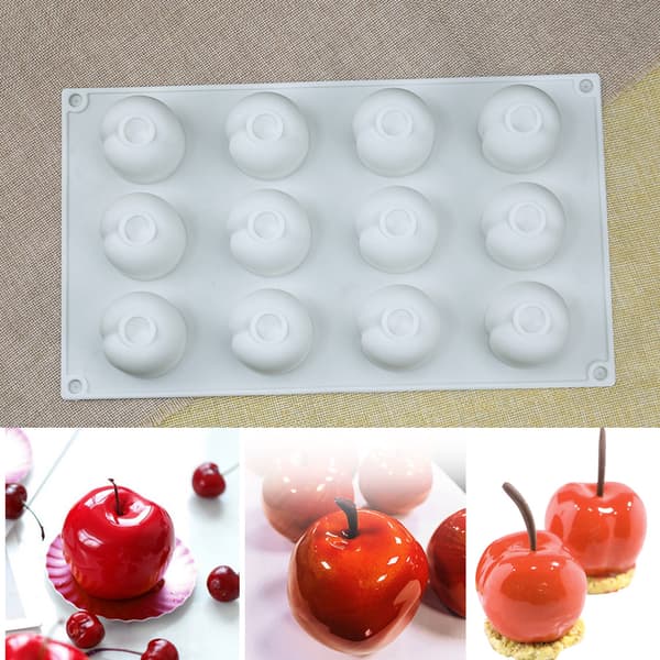 12 körsbärsfruktkaka mousse silikonform DIY simulering frukt