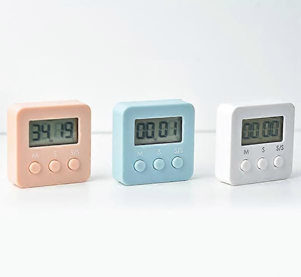 Digital Timer, 4-pak Mini Stopur med Høj Alarm, Nedtælling Optælling til 99.59 & LCD-Display Kort Timer til Køkken, Kontor, Sport Pink Pink