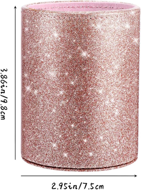 Glitter PU-kynänpidike, kimalteleva kynänteroitin naisille ja tytöille, ylellinen
