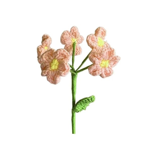 Handstickad Lavendelblomma Lavendel Flätad Blomma ROSA Rosa