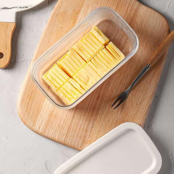 Butter Dish with Sealed Lid and Cutter for Easy Cutting and Storage, Butter Box Cheese Keeper