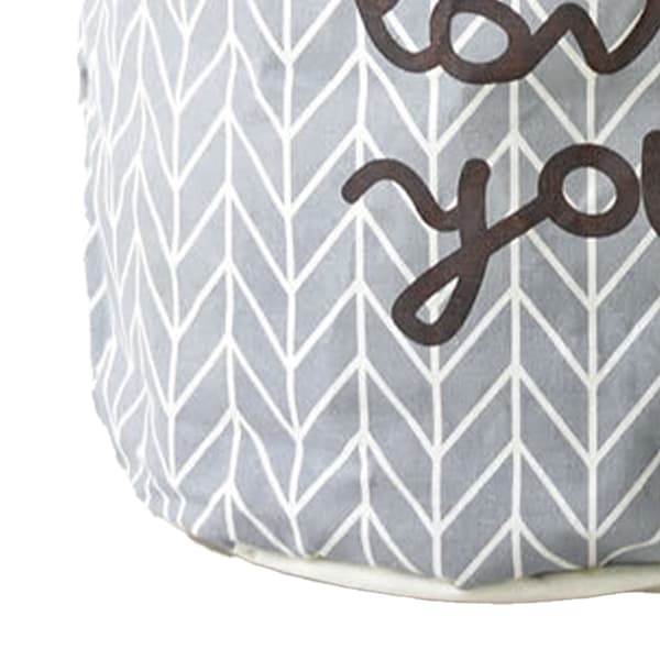 Laundry Basket Cotton Linen Foldable Round Storage Bag for Dirty Clothes Foldable Laundry Hamper for Home Dorm Grey