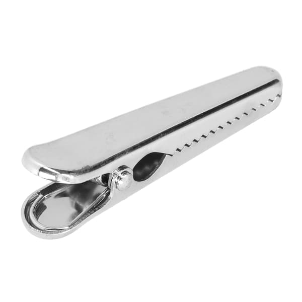 Sealing Clip 7.9cm Long Comfortable Handle Robust Design Internal Tooth Design Kitchen Utensil for Office Paper Photos Silver