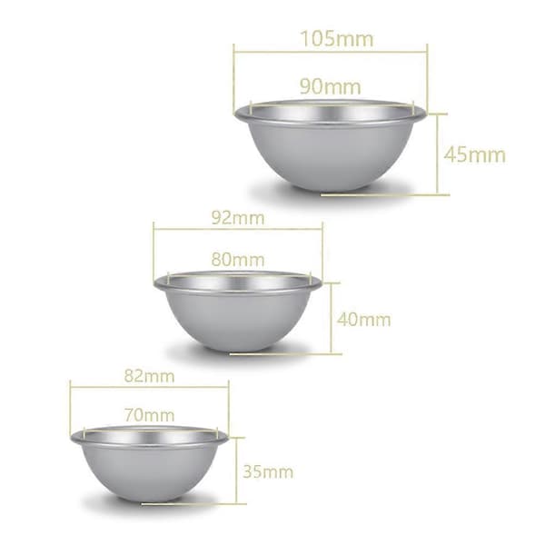 Halv Kugle Kageform Aluminium Halvkugle 8cm - Bageform til Bikini Kage, Dessert, Budding
