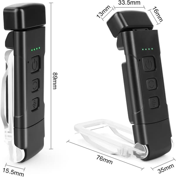 USB Rechargeable Reading Light, Ultralight LED Reading Lamp, 3 Colors & 5 Brightness Settings, 90° Rotatable Head