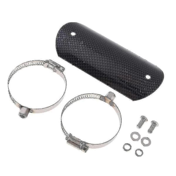 Universal Carbon Fiber Exhaust Pipe Heat Shield Protector (5.5 inch 140mm)