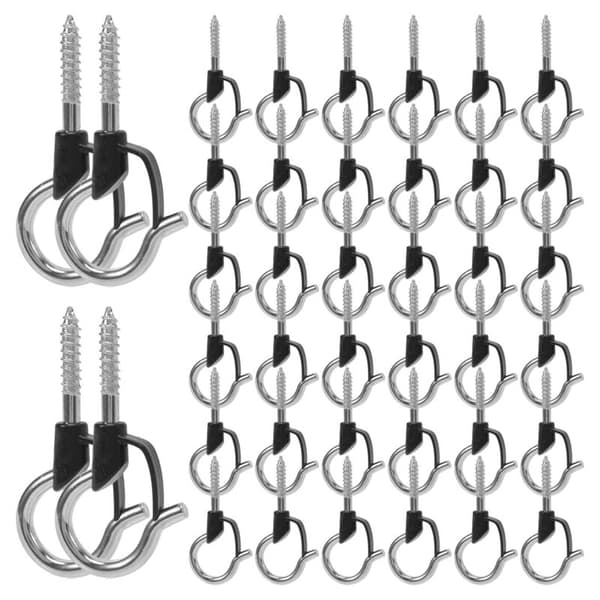 40-pack Q-Hangers, Hanging Hooks for Christmas Lights, Easy Release Outdoor Cable and String Lights, Garage LED, Safety Buckle