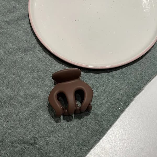 Sort hårklemme i plast med flere sammenkoblede tænder, mellemstor til tykt og krøllet hår, daglig hårstylingtilbehør til kvinder