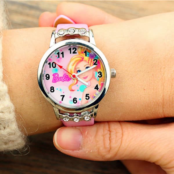 36MM Barbie Børneur Diamantur Mode Pigeur Pink