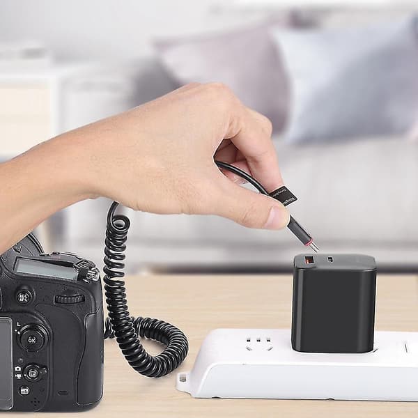 Typ-C LP-E6 E6N ACK-E6 -E6 Dummy Batteri & DC Bank USB-kabel för 6D 7D 60D 70D 80D 90D R R5 R6 Mark {db}