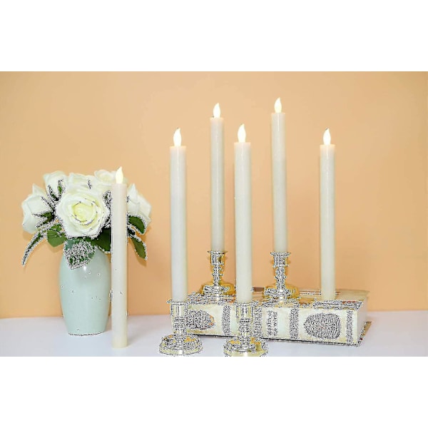 Remote Controlled Flameless LED Candles, 6-pack with Timer, Warm White Flickering Flames [JUN]