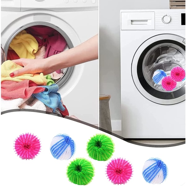 Hårborttagningsboll för tvättmaskin, 6 tvättmaskin