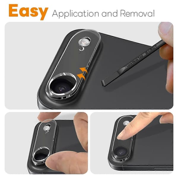 NORTHJO 2 pcs Tempered Glass Camera Protector for iPhone 17 Air, Clear Lens Film, 3D Full Coverage