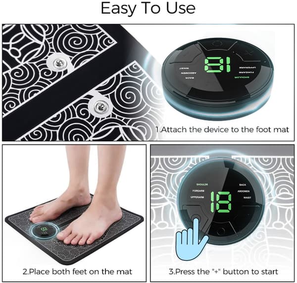 Elektrisk EMS Fodmassagemåtte