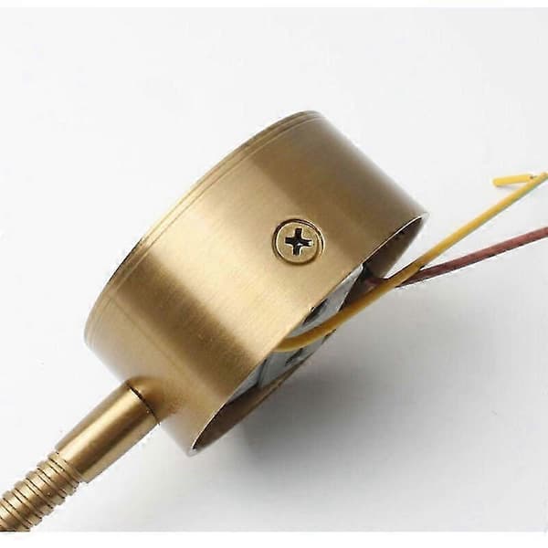 Flexible LED Reading Light with Gooseneck, 1W Wall Mounted Lamp for Bedside and Desk, Gold Finish [DB]