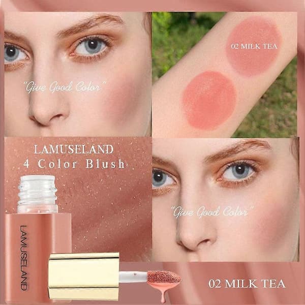 Cream Blush Stick with Buildable Dewy Finish, Long-lasting Dual-use for Cheeks and Lips