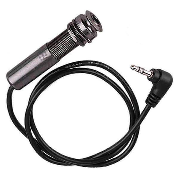 3X Akustisk Gitar Piezo Pickup Endpin Jack Adapter med Stereo Instrumentkabel