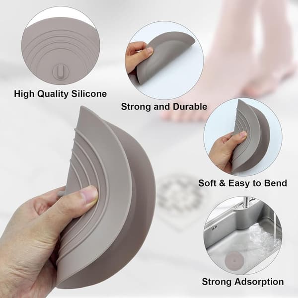 Afløbsprop - 3 stk. - 15 cm diameter - Hvid, Grå & Sort - Afløbsprop - Universal vaskeprop
