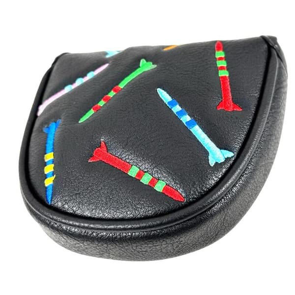 Magnetisk golfputterbeskyttelse PU Mallet Putterbeskyttelse Magnetisk lukking Golfhodebeskyttelse Bærbar golfputterbeskyttelse Svart