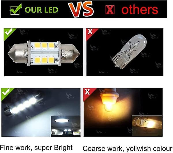 Bn-marine LED Erstatningslampe Båtlys Supersterk 12 Volt 32 Mm Lamper For DB