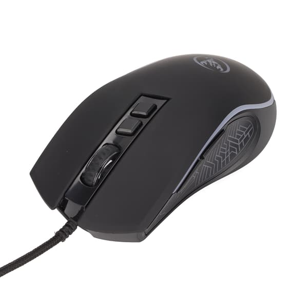 Mekanisk mus Farverig glans Justerbar 3600 dpi RGB Ergonomisk kablet gamingmus til bærbare computere Sort