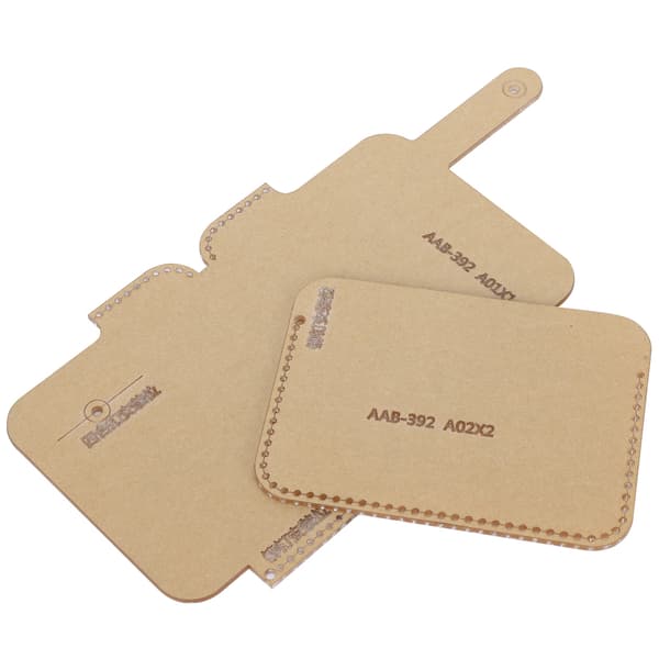 2 pcs. Clear Acrylic Template Card Package Transparent Handmade Craft DIY Leather Tool AAB-392